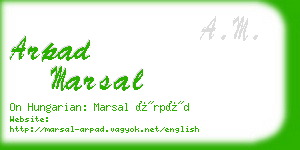 arpad marsal business card